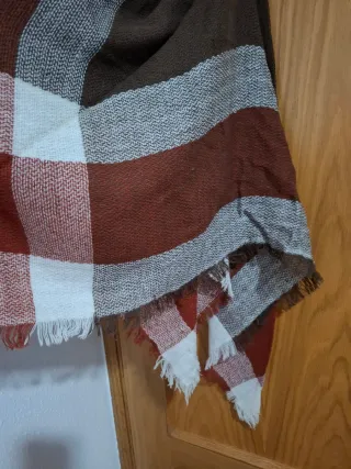 Bufanda Pañuelo Marrón y Blanco