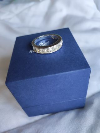 Anillos Swarovski Morado/Azul y Blanco talla 52