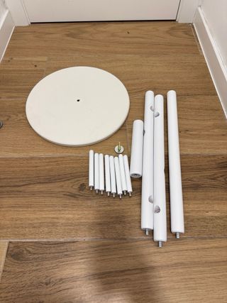 Perchero de pie madera blanco