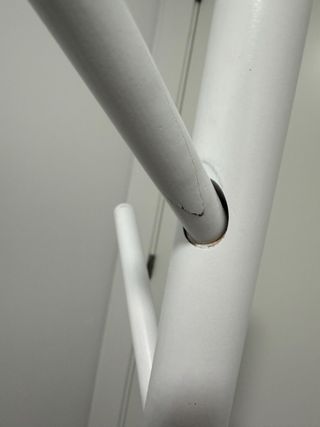 Perchero de pie madera blanco