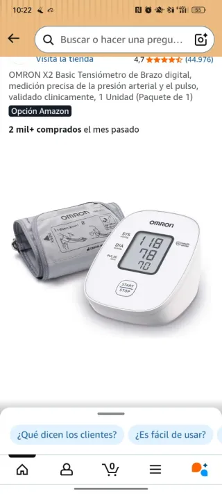 OMRON X2 Basic Sfigmomanometro Digitale da Braccio