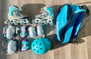 Patines Decathlon + Protecciones + Mochila