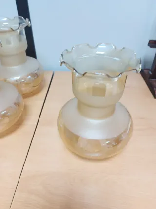 Tulipas de cristal doradas (5 unidades)