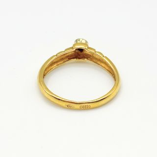 Anillo Solitario Oro 18K, Diamante, 2.04gr, T-12