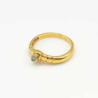 Anillo Solitario Oro 18K, Diamante, 2.04gr, T-12