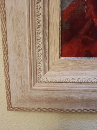 Cuadro Óleo grande .Arlequines Rojo y Blanco