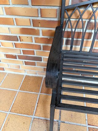 Banco de hierro para jardín