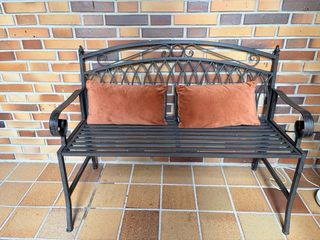 Banco de hierro para jardín