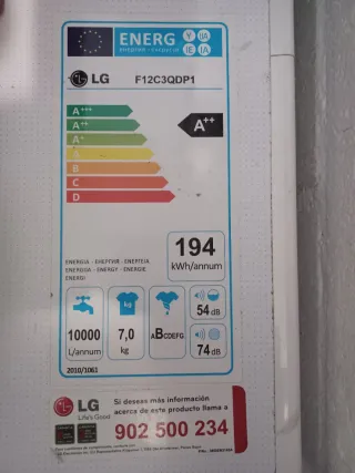Lavadora LG Direct Drive 7kg A++