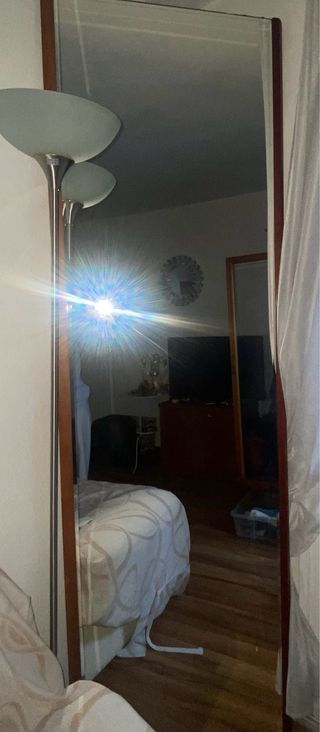 Espejo Madera y Cristal 217x67cm