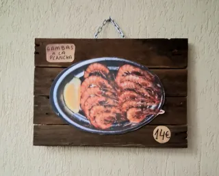 Cartel Retro en madera y relieve para hostelería