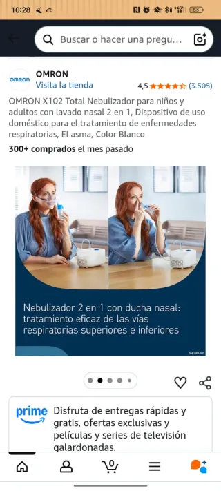 Nebulizzatore OMRON X102 Total Bianco