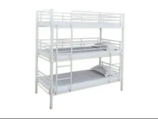 Litera 3 camas metálica blanca