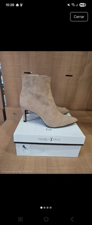 Botines piel DANIELA VEGA T39 beige