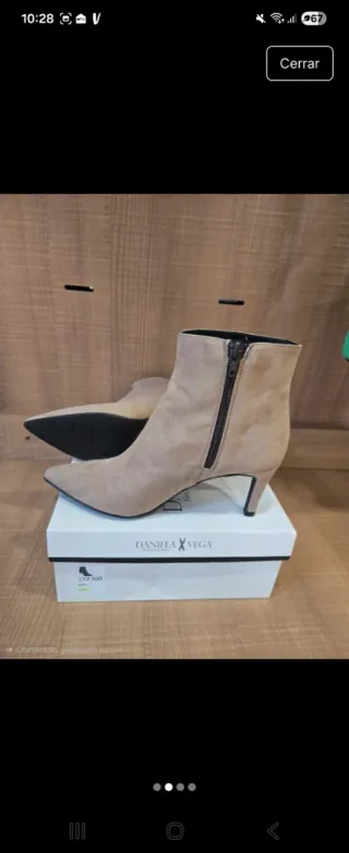 Botines piel DANIELA VEGA T39 beige