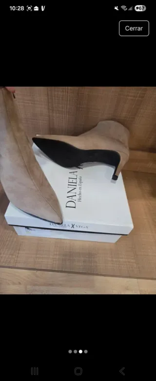 Botines piel DANIELA VEGA T39 beige