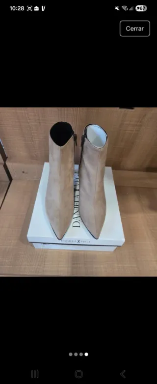 Botines piel DANIELA VEGA T39 beige