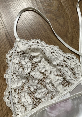 Camisón lencero blanco satinado