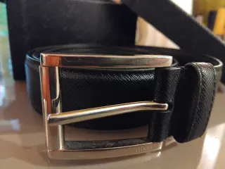 Cintura Prada Pelle Nera Taglia 38/95 made in ital