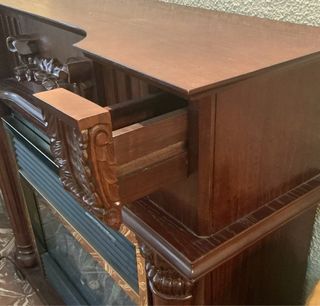 Chimenea eléctrica de madera y metal