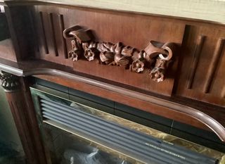 Chimenea eléctrica de madera y metal