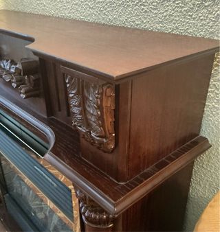 Chimenea eléctrica de madera y metal