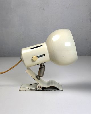 Faretto vintage clip metallo anni '50 oro/bianco