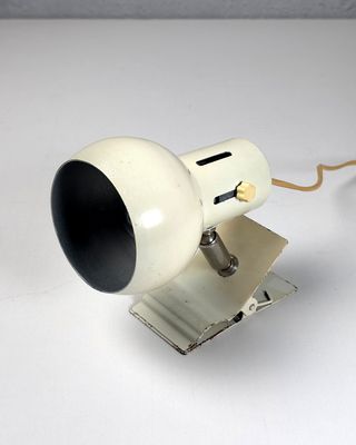 Faretto vintage clip metallo anni '50 oro/bianco