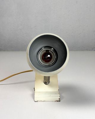 Faretto vintage clip metallo anni '50 oro/bianco