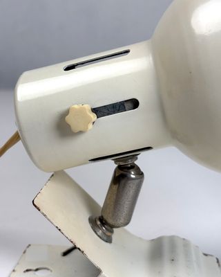 Faretto vintage clip metallo anni '50 oro/bianco