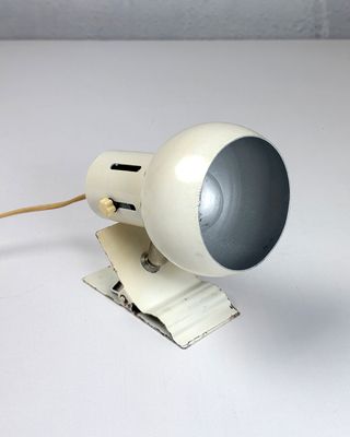 Faretto vintage clip metallo anni '50 oro/bianco