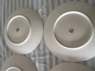 6 Piattini Porcellana Bavaria Vintage Fiori