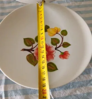 6 Piattini Porcellana Bavaria Vintage Fiori