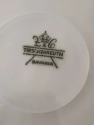 6 Piattini Porcellana Bavaria Vintage Fiori