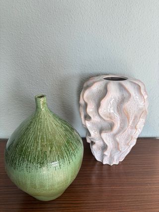 Juego de 2 jarrones de cerámica