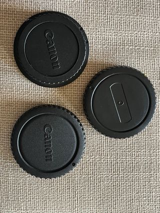 Tapas Canon Cuerpo y Objetivo Originales