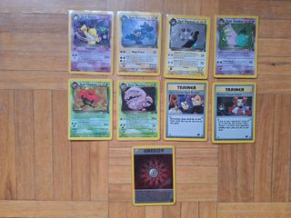Set completo 83 cartas Pokemon Team Rocket ingles