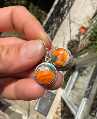 Orecchini Argento 925 Turchese Oyster