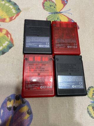 4 Tarjetas Memoria PS2 Originales Sony
