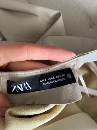 Vestido Zara Beige y Negro Talla s