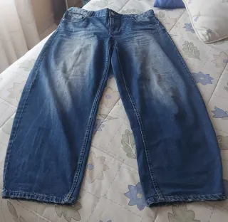 Pantalón Baggy Bershka Azul