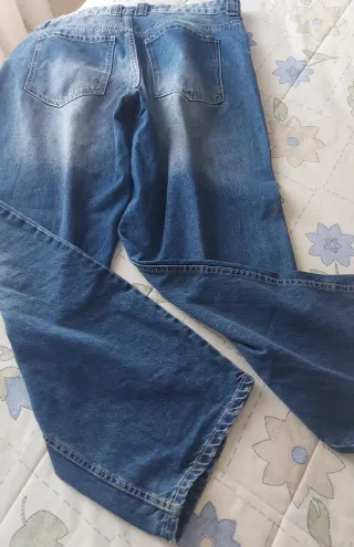 Pantalón Baggy Bershka Azul