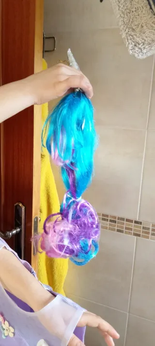 Disfraz Unicornio Niña Morado Tul Flores