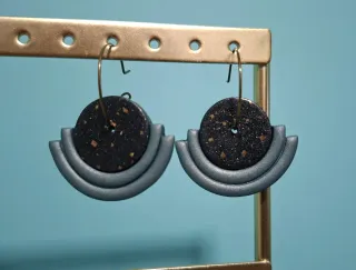 Pendientes ZAZU verde metalizado