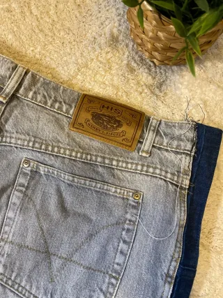 Pantalones vaqueros grises rectos retro