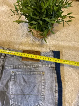 Pantalones vaqueros grises rectos retro