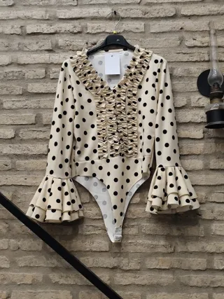 Conjunto Falda y Body Lunares Tallas XS a XXL