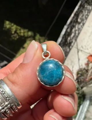 Ciondolo Argento 925 Apatite Naturale