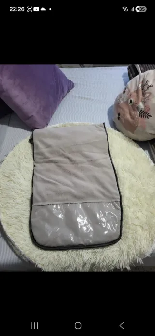 Conjunto: saco polar, bolso y neceser