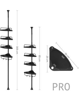 Estante de ducha esquinero SONGMICS